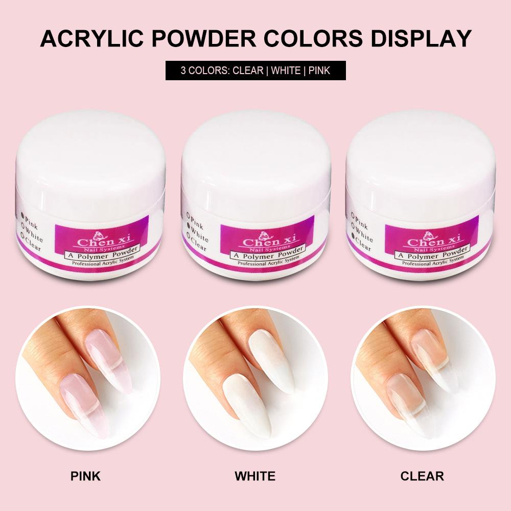 Kit Unghie Acriliche 30 Pezzi Polvere Acrilica Cristallo Set Estensione, Kit Base Manicure Professionale