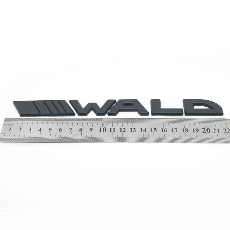 Car Styling 3D Metal WALD Black Bison Emblem Badge Decals Fender Rear Trunk Side Car Sticker for Mercedes-Benz E S