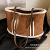 Autumn and winter plush bag commuter tote bag women's 2025 new fashion popular shoulder bag large capacity hand bag