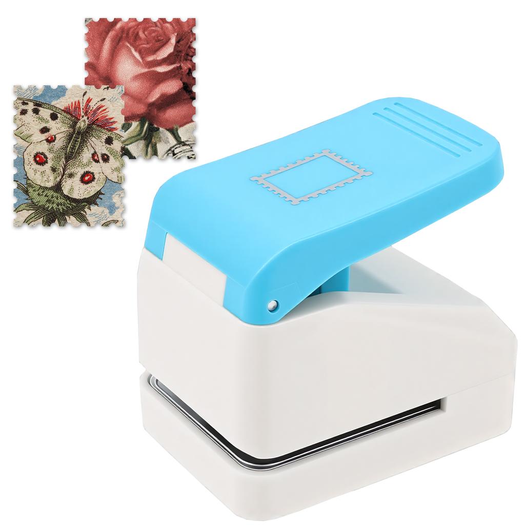 1Pc Postage Stamp Puncher Portable Stamp Hole Punch Tool Multi-purpose Crafting Paper Punch Machine for DIY Craft Scrapbooking