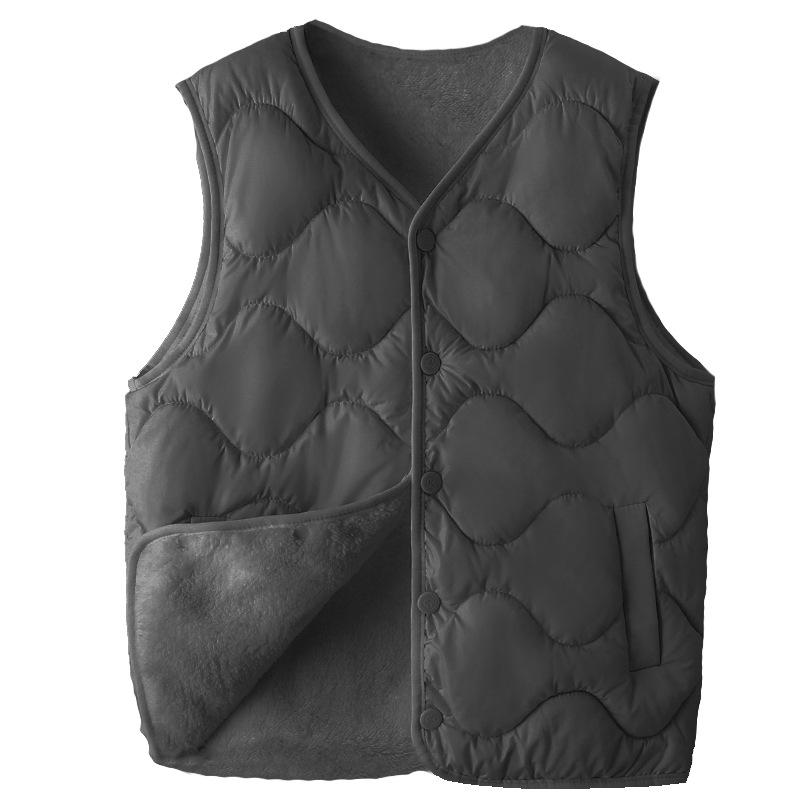 Семейный пакет 2025: Женский пуховый хлопковый жилет без рукавов - Теплый, Легкий, Осенне-зимний стиль M чёрный
