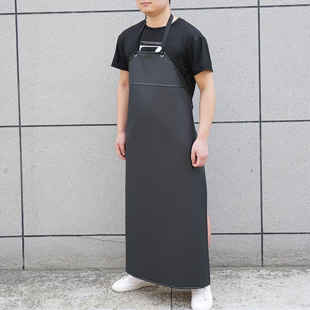 Waterproof Kitchen Apron PU Leather Work Apron Durable Cooking Chef Apron  Home