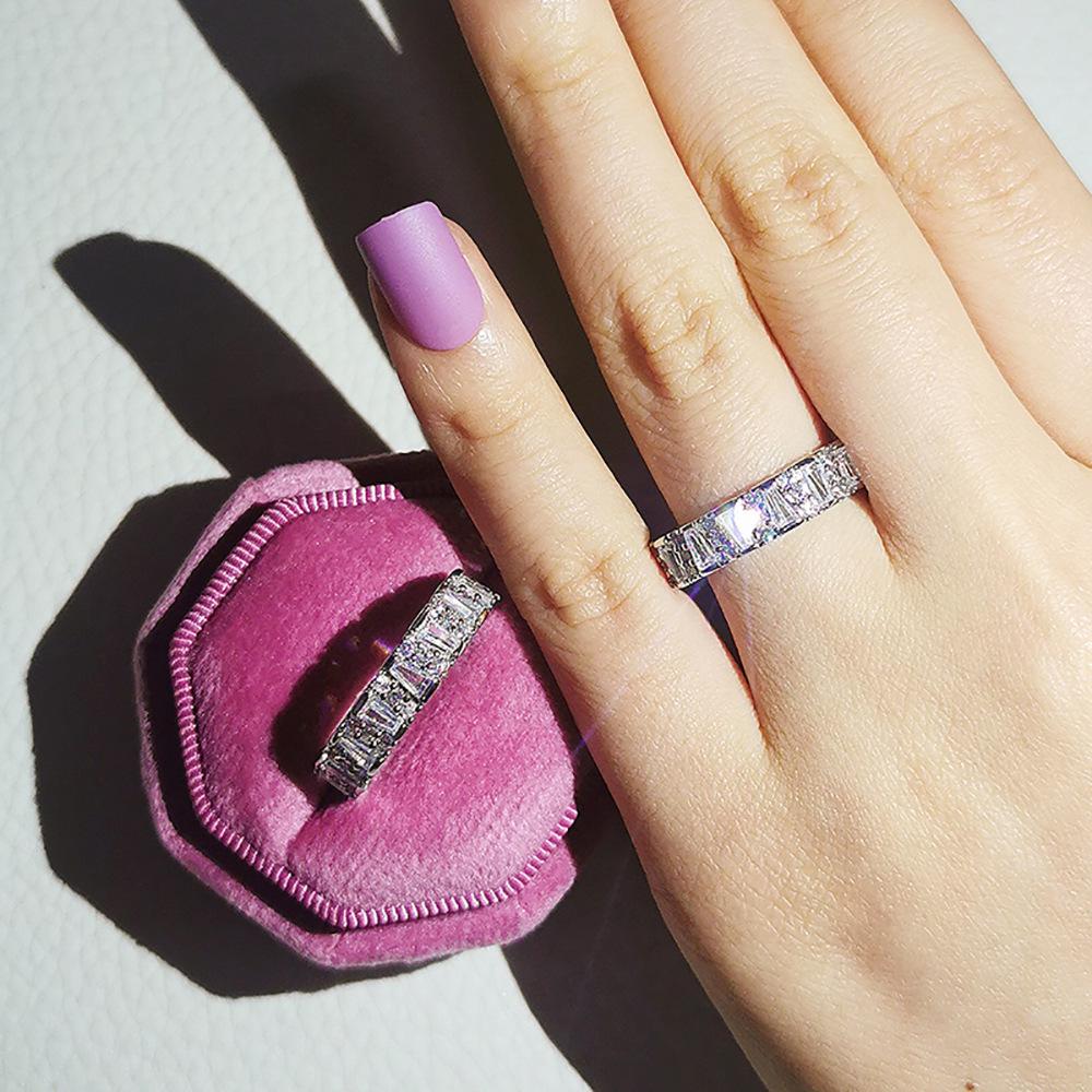 Dai Xi AAA Zircon Irregular Diamond Ring - European & American Style