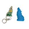 Shiny Wolf Keychain Epoxy Resin Mold Necklace Pendant Silicone Mold DIY Crafts Jewelry Decortaion Casting Mold Tool