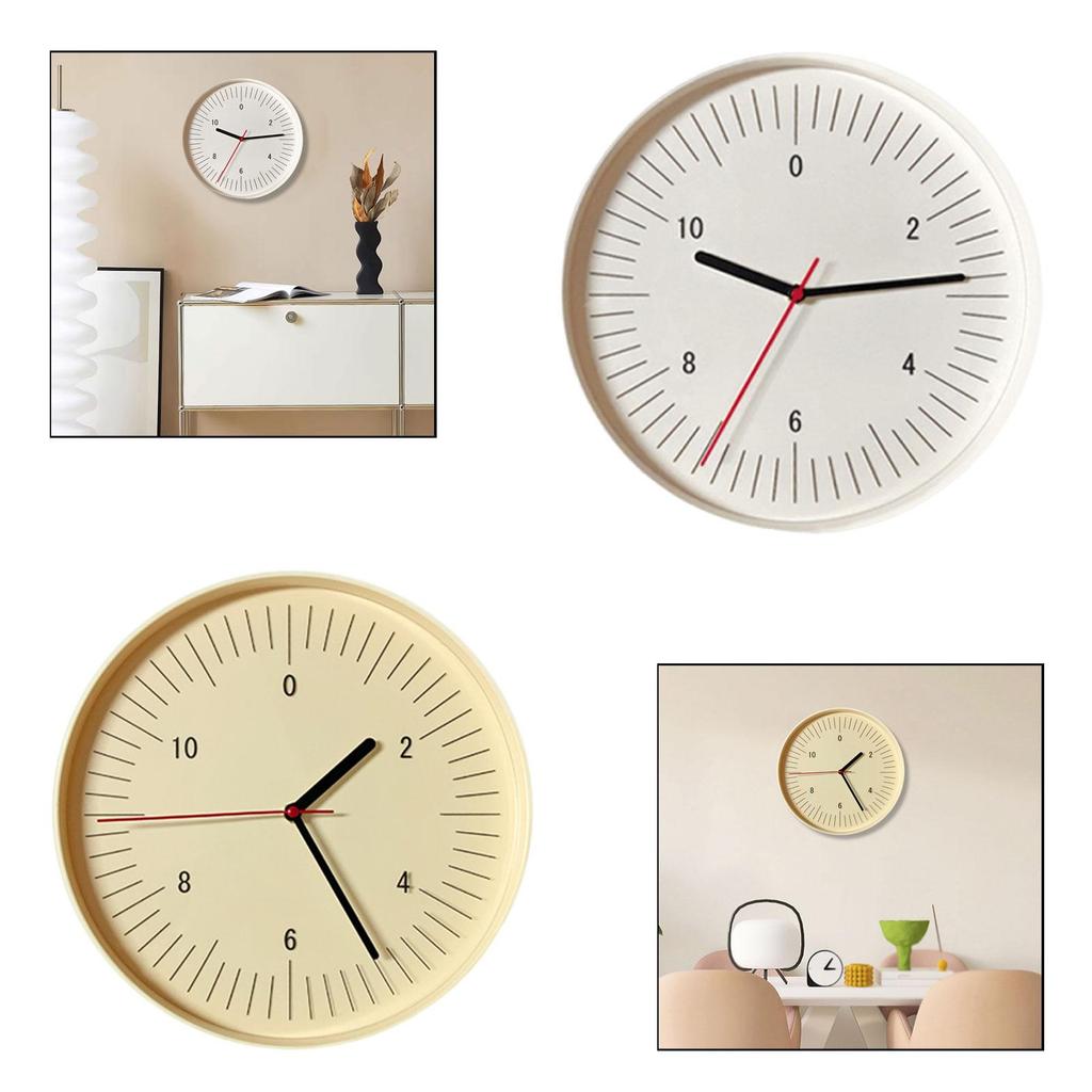 Wall Clock Gifts Easy To Read Lightweight Ornament Decorative Round for Bathroom School Cafe Bar Living Room Office