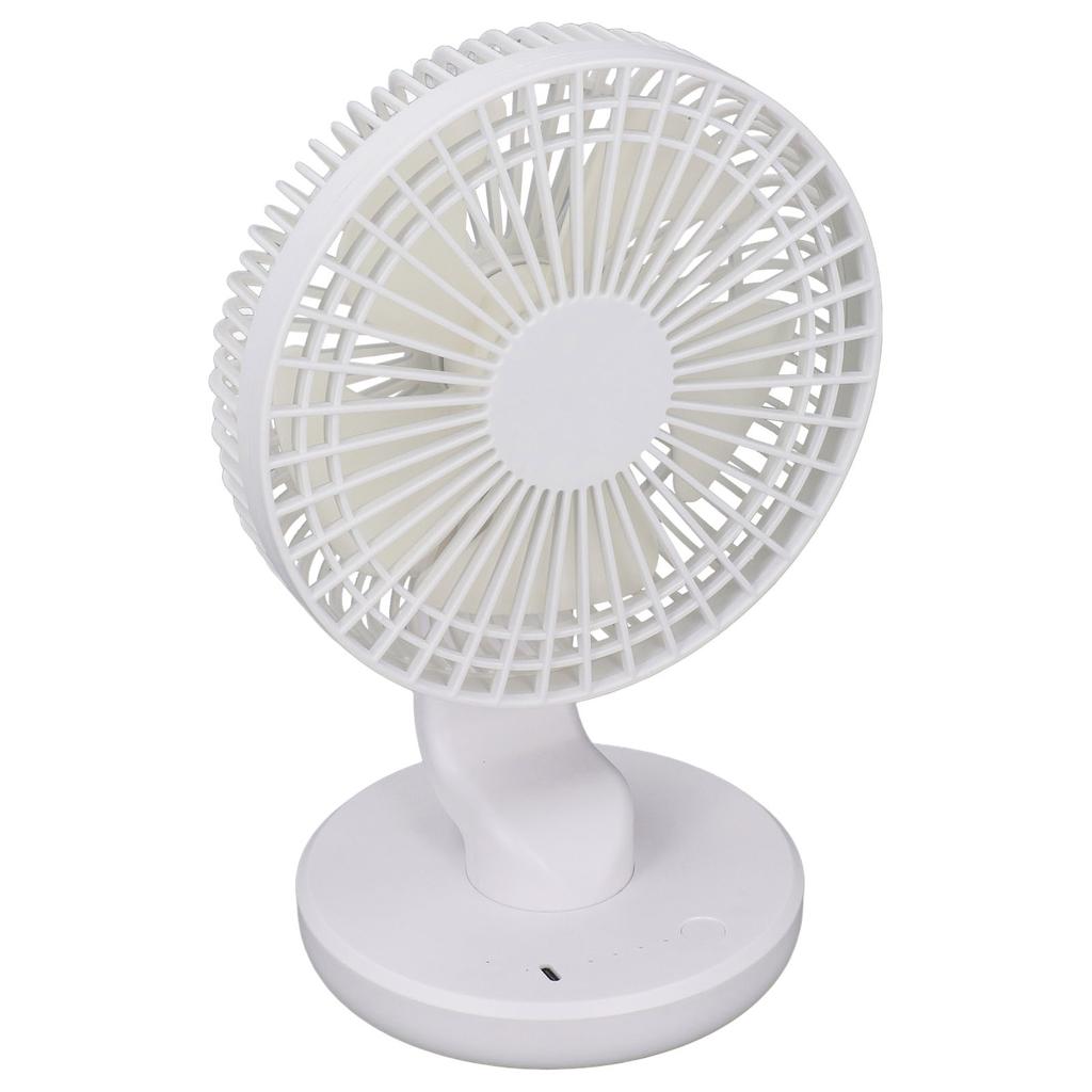 Small Desktop Fan USB Charging Adjustable Wind Speed 30 Degrees Rotatable Silent 1200mAh Mini Fans for Students