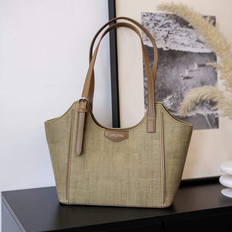 Premium bag women's new fashion versatile retro shoulder bag large capacity commuter tote bag