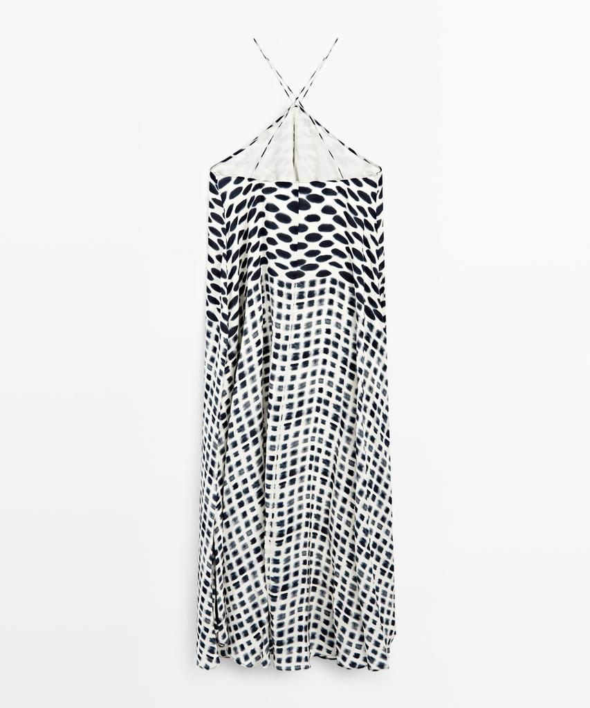 Masimodutti Flinted Flare Midi Dress