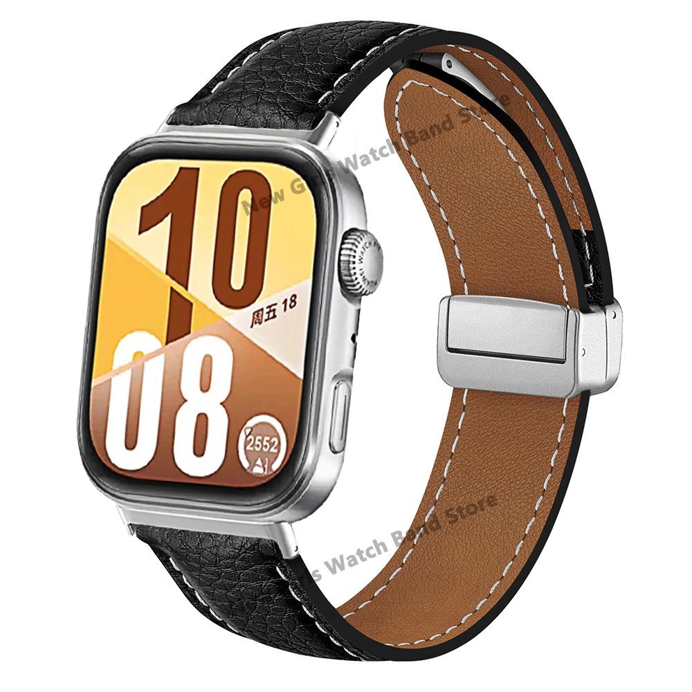 Skórzany Pasek do Huawe Watch Fit 4 Pro Bransoleta Correa Magnetyczne Zapięcie Opaska na Nadgarstek do Huawe Fit4 Fit3 Akcesoria Wymienny Pasek