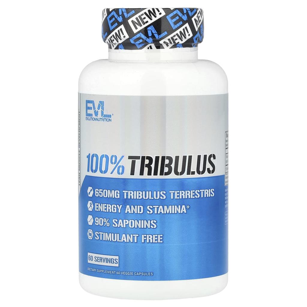 100% Tribulus, 650Mg, 60 Veggie Capsules
