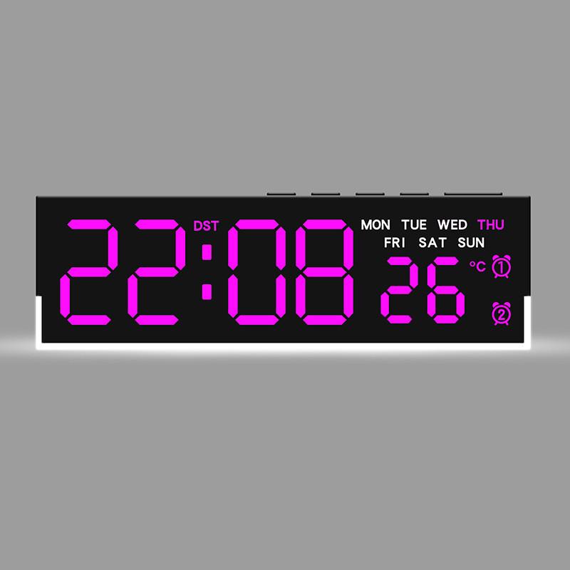 Modern Minimalist Led Alarm Clock With Temperature Display And Night Light For Bedroom Decor