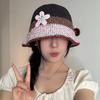 Women Hollow Flower Knitted Fisherman Hat Handmade Crochet Matching Basin Hat Spring Summer Sunscreen Sun Hats Female Panama