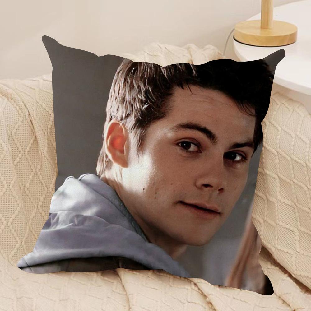 DDylan O Brien Cushion Cover Soft Plush Fabric DoubleSided Printed Sofa Cushion Cover for All Seasons Home Decor Gift