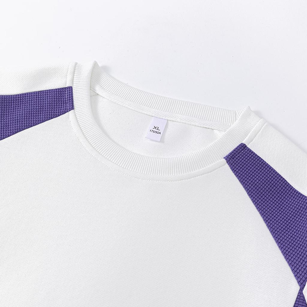 American Loose Splicing Sports Hoodie Casual Turtleneck Long-sleeved Jacket Men's Wear