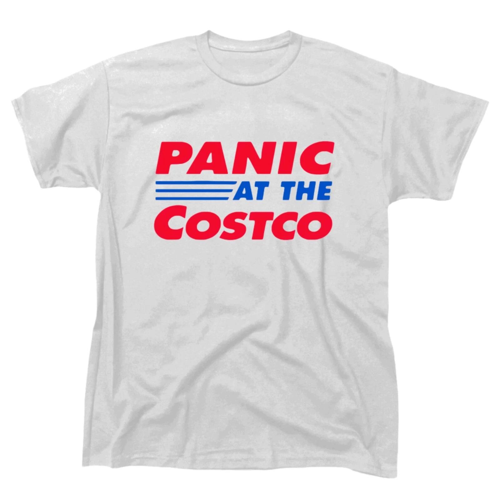 Panic At The Costco Men s Funny Meme T-Shirt - Cotton - Gift - Crew 4XL
