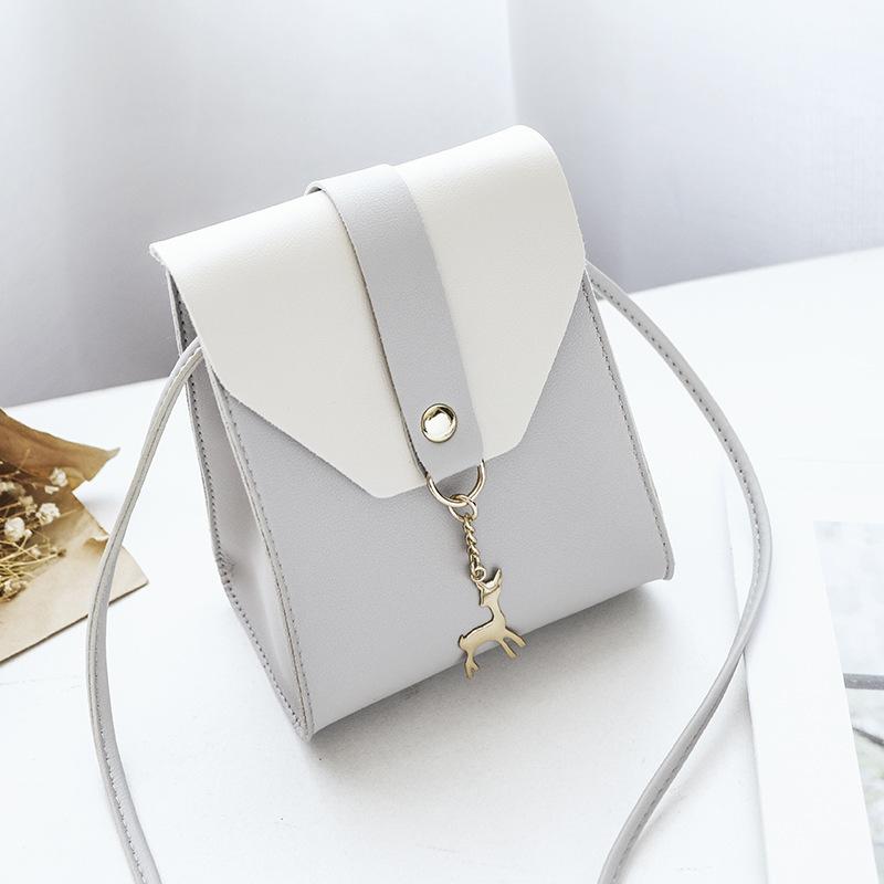 Women's Bag Casual Small Square Bag Shoulder Messenger Bag Small Fresh Contrasting Color Mobile Phone Bag