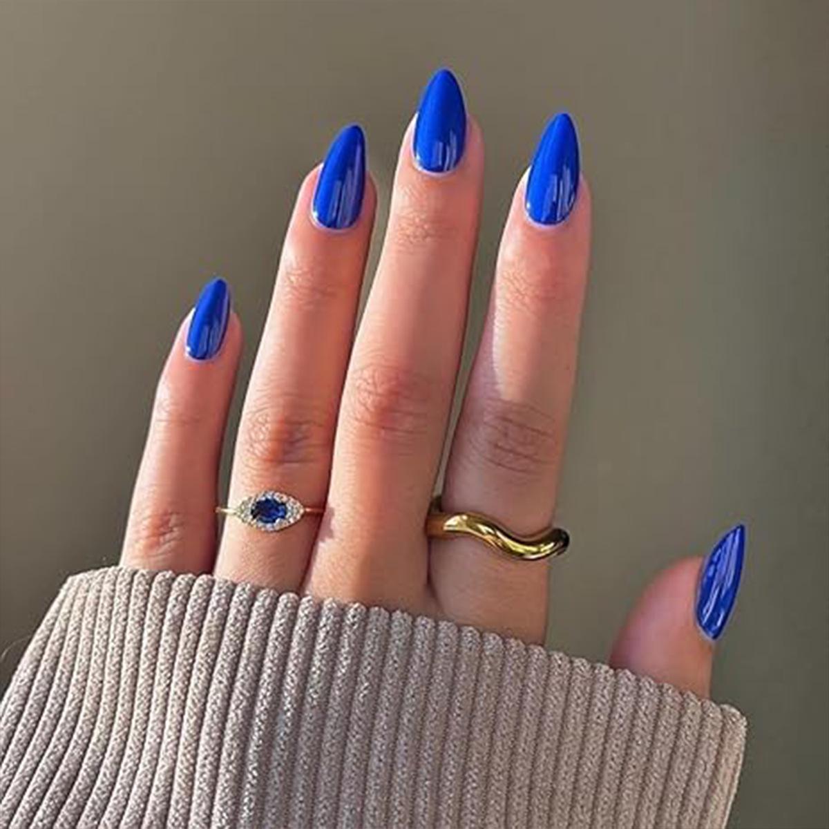 

LHSD-27 Короткие накладные ногти миндалевидной формы, глянцевые, набор из 30 штук Glue Type