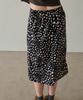 WIOE Leopard Midi Skirt_Black