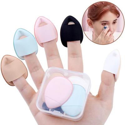5 Adet Mini Parmak Pufu Fondöten Küçük Hava Yastıklı Pudra Süngeri Yüz Kapatıcısı BB Krem Kozmetik Aplikatörü Makyaj Aletleri