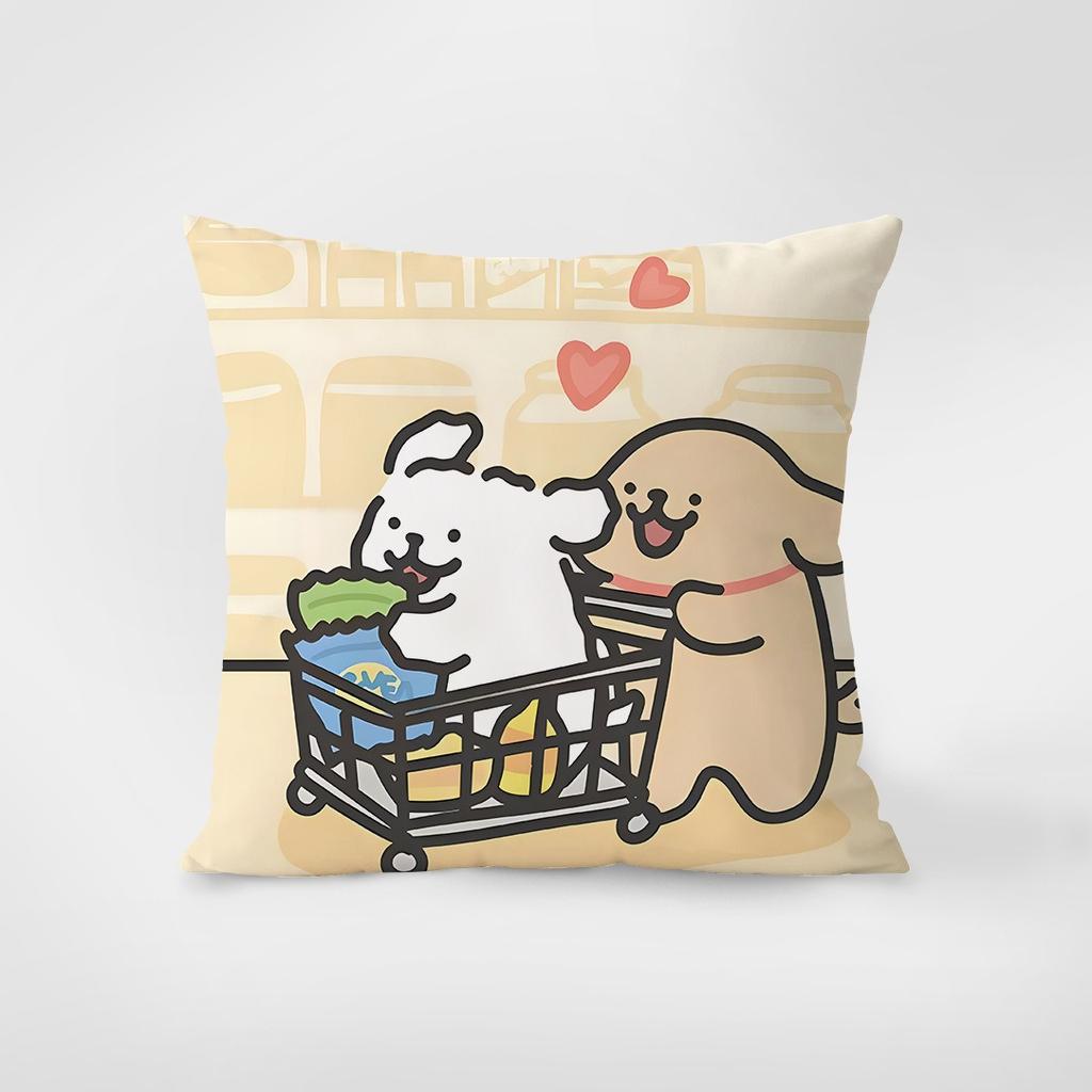 Cute Dog Pattern Pillowcase Interior Decoration Office Living Room Home Pillowcase