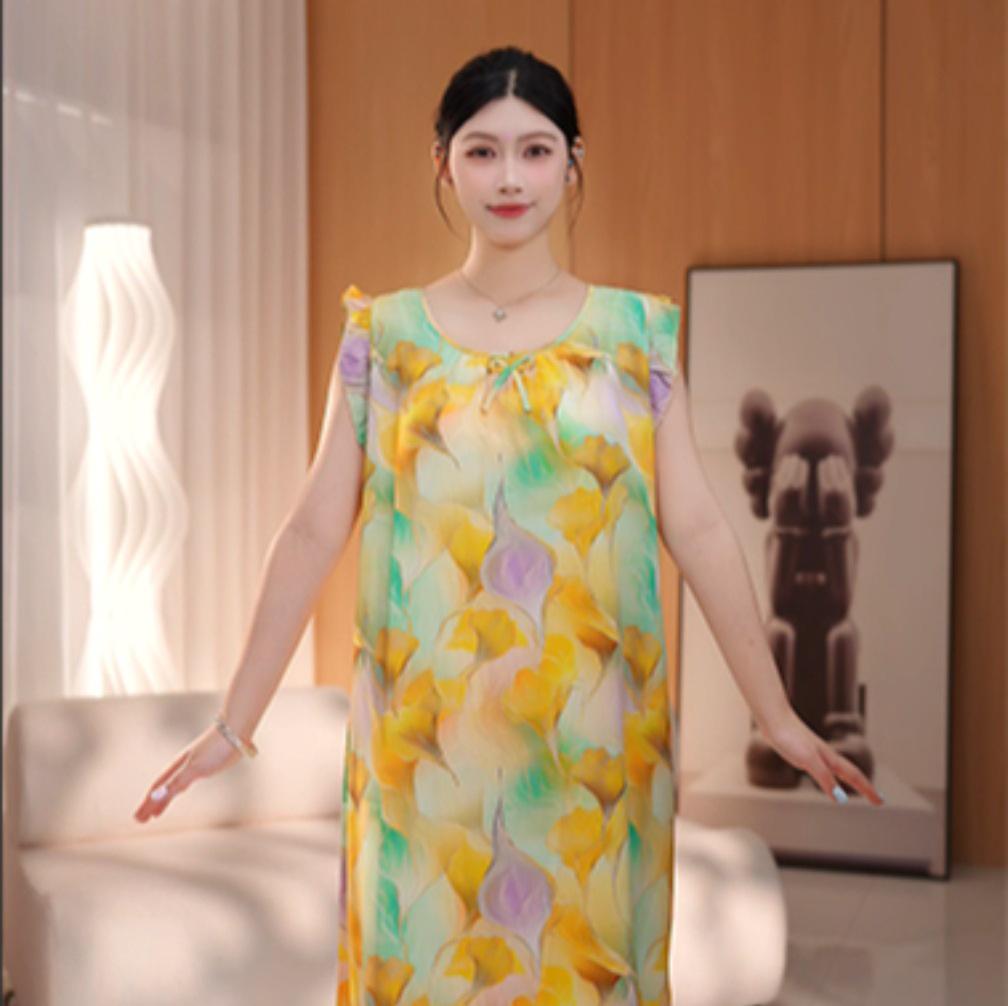 Women's Cotton Silk Camisole Pajama Dress - Summer, Loose Fit, Cute Japanese Style, Sexy and Thin, Perfect for Students