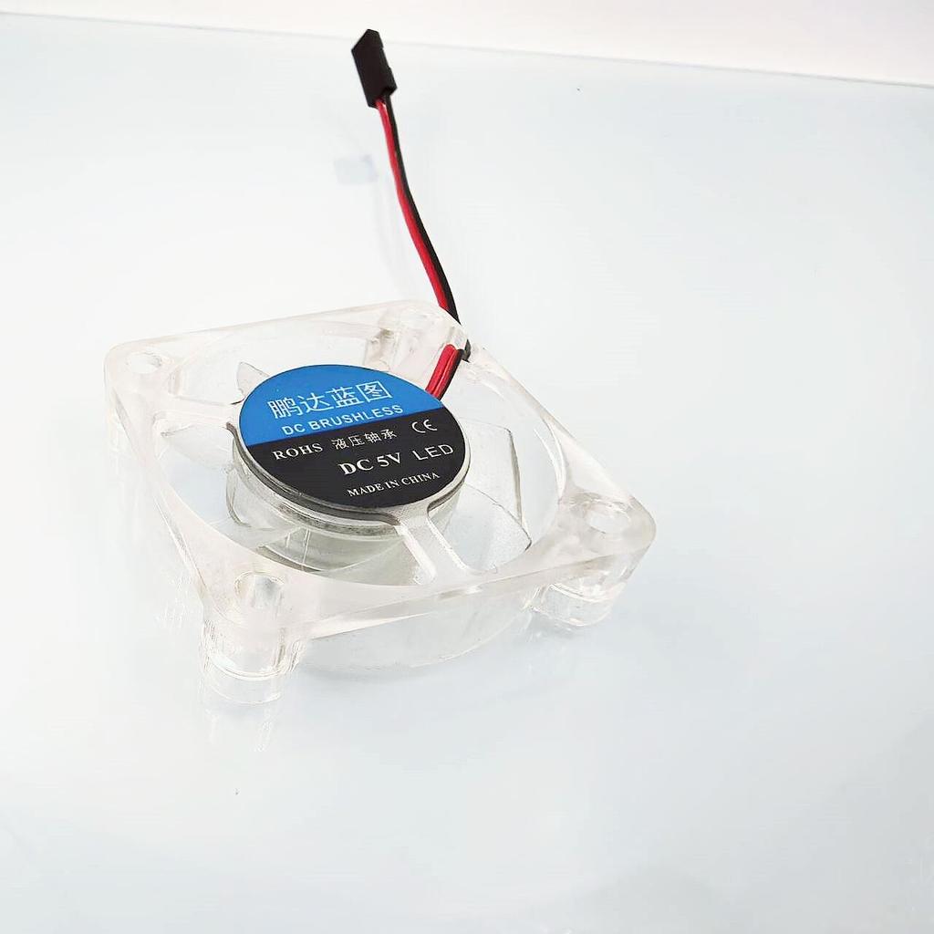 Ventilateur de refroidissement silencieux 4010 LED bleue 4 cm avec roulement hydraulique et prise DuPont 5 V