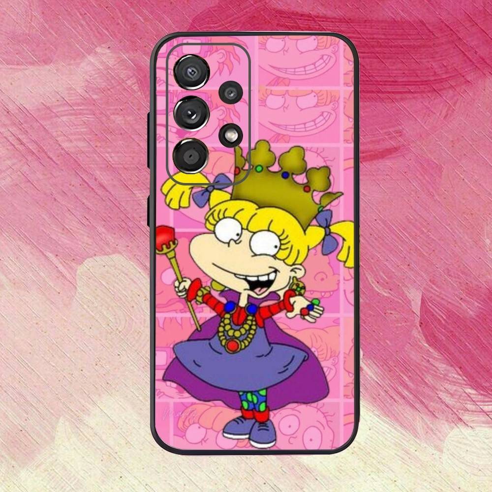 R-Rugrat Chuckie12 A-Angelica Phone Case For Samsung S25,S24,S21,S22,S23,S30,Ultra,S20,Plus,Fe,Lite,Note,10,9,5G Black Cover