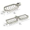 Yousheng Sink Storage Rack with Hollow Design Basket 360 Rotatable Rustproof Kitchen Faucet Organizer for Sponges Brushes Cleaning Tools