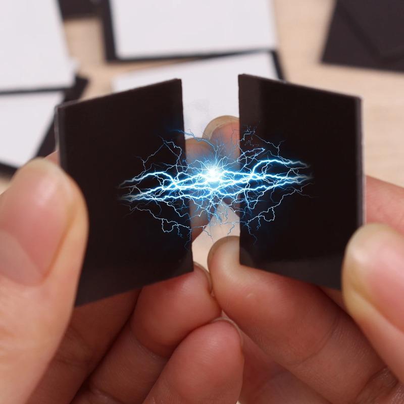 200PCS Self Adhesive Magnets Sheets Square Round Magnetic Dots Sheet Flexible Sticky Sticker For Whiteboard Fridge Household DIY Crafts