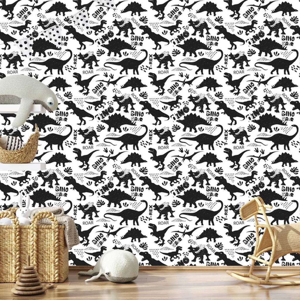 Dinosaurs Leaves Wallpaper for Living Room and Bedroom 50x1000