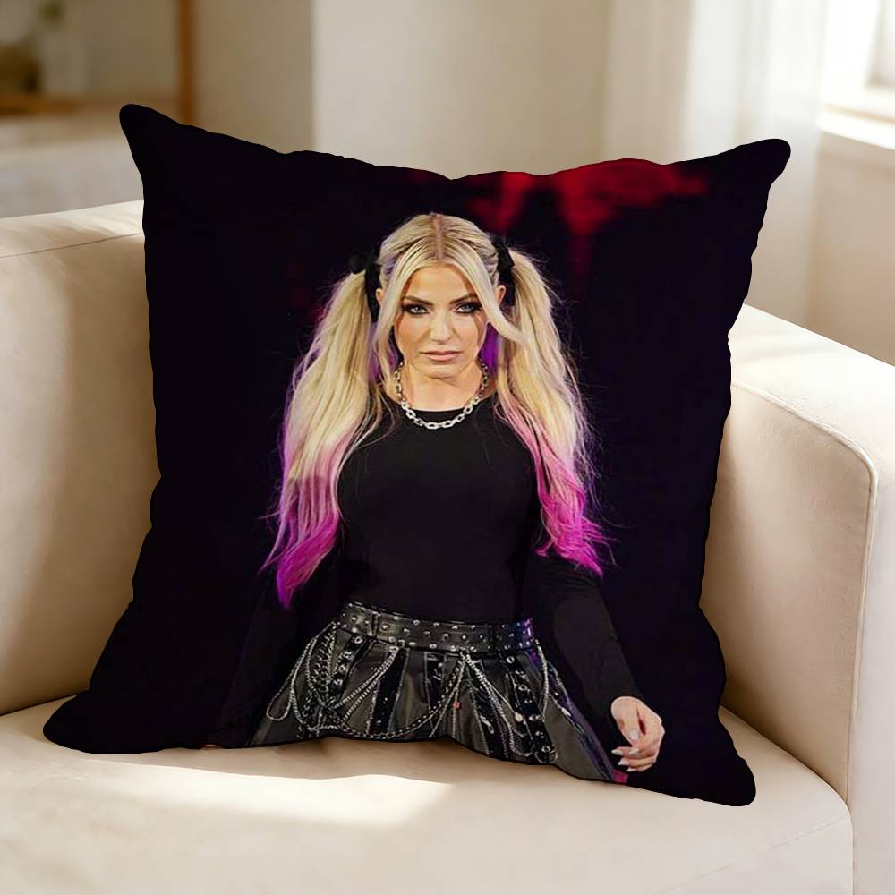 Professional Wrestler A-Alexa B-Bliss Pillow Case Square Double-Sided Sofa Cushion Cover Bedroom Bedside Pillow
