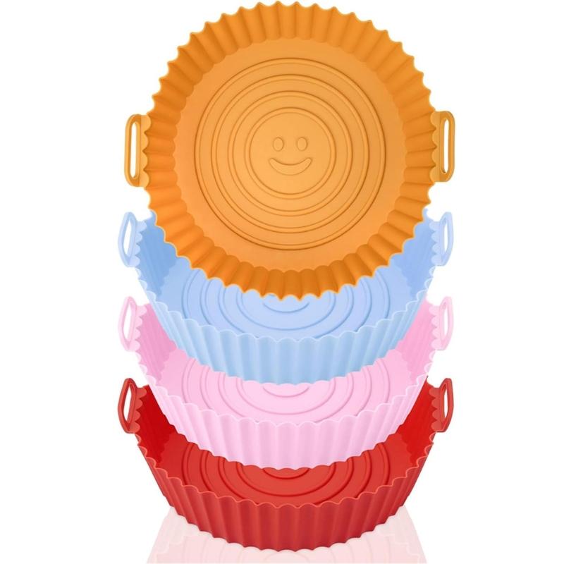 

Pack of 4 Air Fryers Pad Silicone Air Fryers Basket Air Fryers Bowl Multifunctional Silicone Cooking Tool for Cooking 1