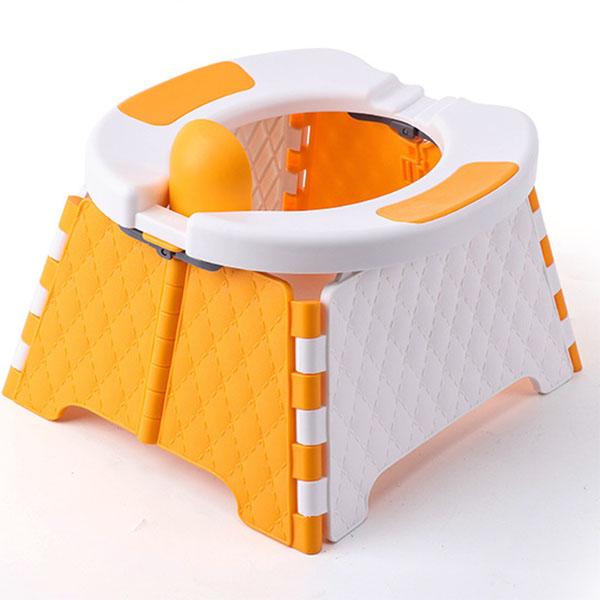 

Детский складной стул, сумка для чистки туалета для малышей, портативный детский горшок, стул для дома и улицы 23 x 22 x 15cm оранжевый