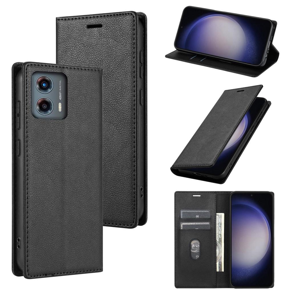 Suitable for Xiaomi Mi 13T mobile phone leather case Redmi Note15 solid color lychee pattern flip magnetic card wallet 12C