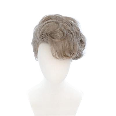 Heat-resistant Cosplay Wig, "The Second Castle," Raw Wall Color, Cool Short Hair, Curly, Perfect for Parties and Disguises. Includes 3 Bonus Items: Wi