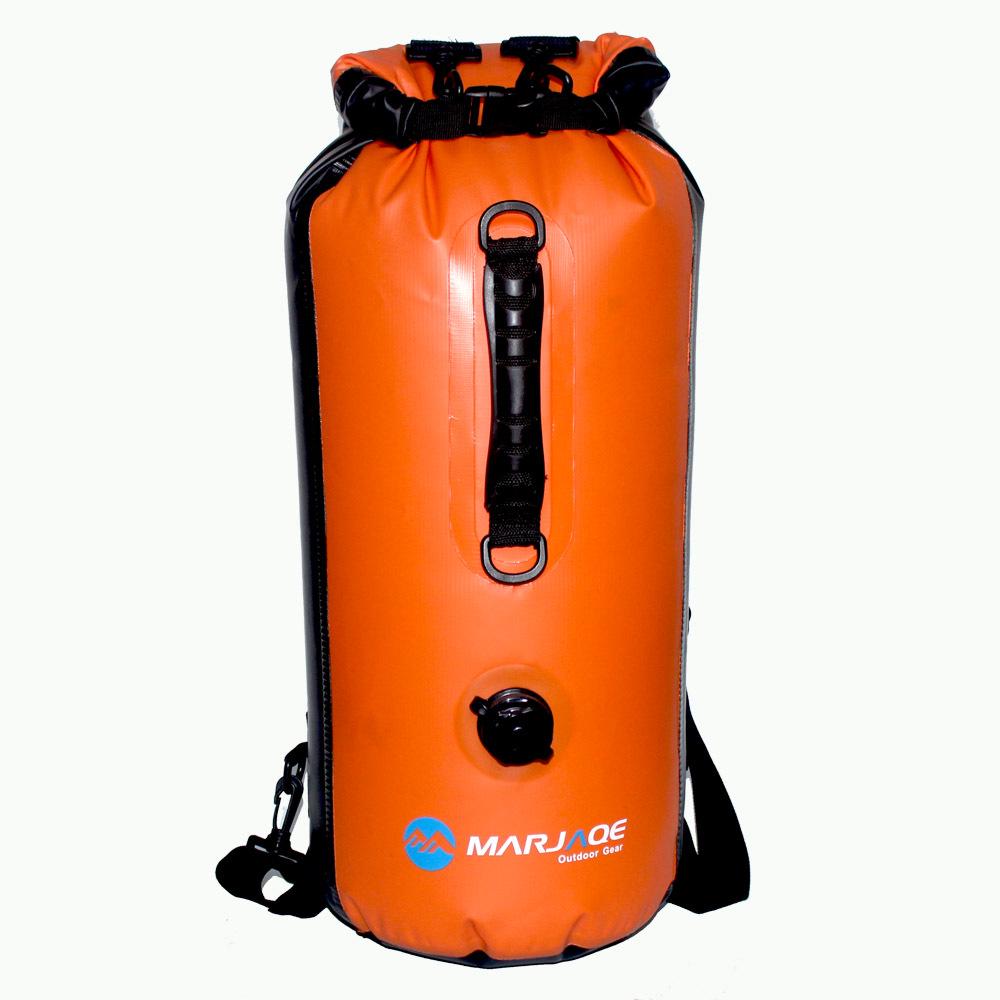 

MARJAQE Double Shoulder Waterproof Inflatable Bag for Canyoning, Drifting, and Swimming with Air Nozzle 30L