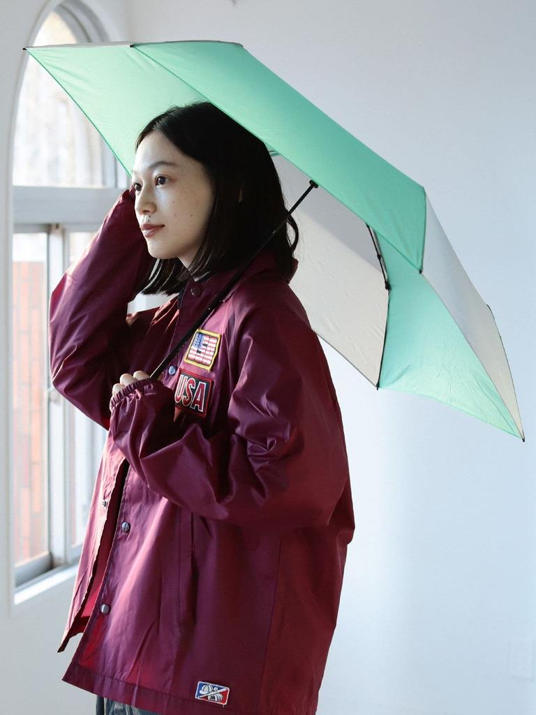 Beams Boy Women's Two-Tone Lightweight Folding Umbrella, Turquoise Free, 13660016780