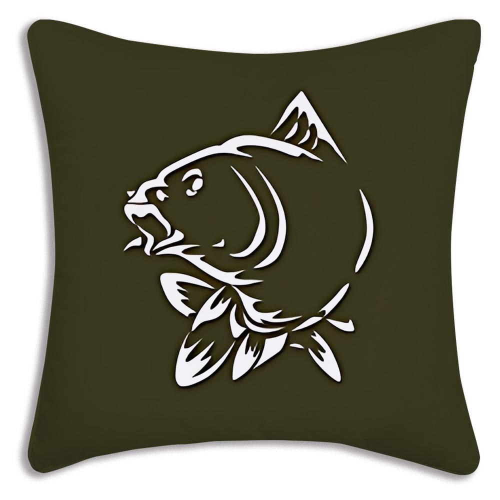 Pillow Covers Cool Nash Fishing Logo Sofa Decorative Home Double-Sided Printing Short Plush Cute Cushion Cover