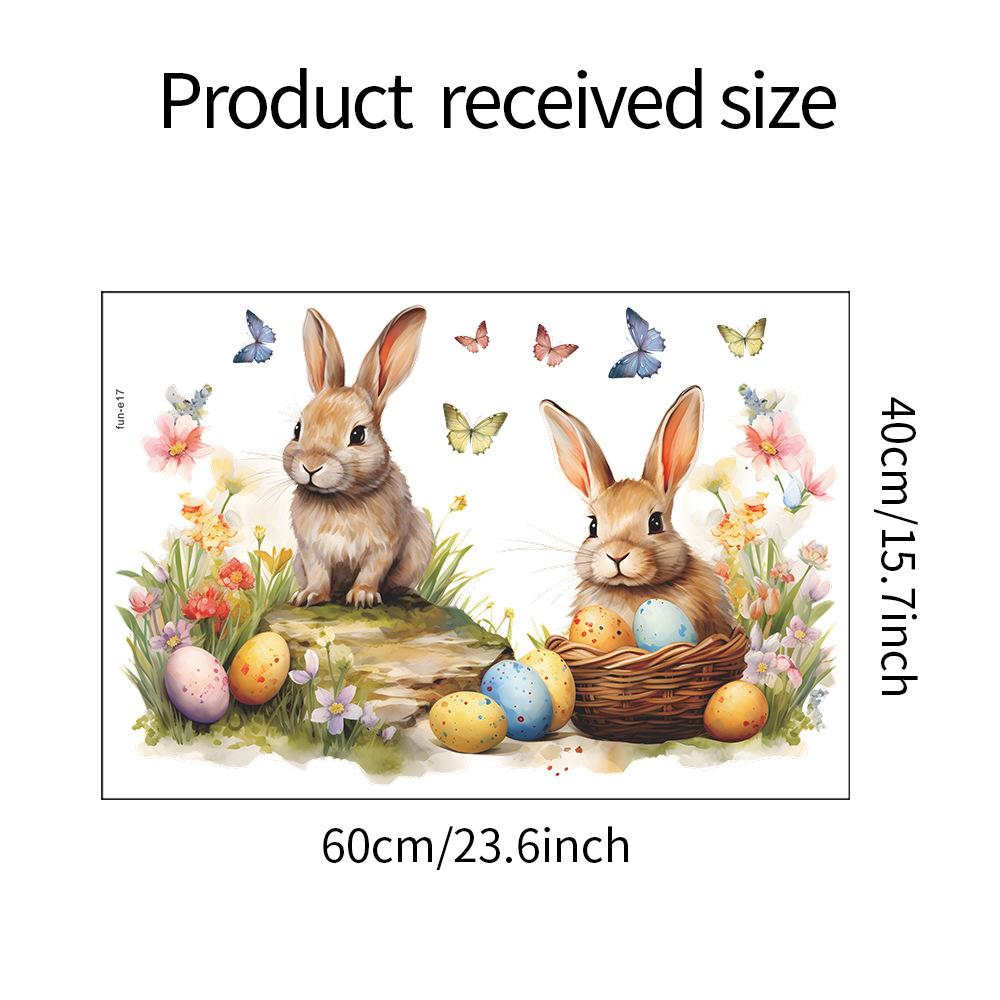 

Яйцо мультфильм кролик бабочка детская спальня гостиная украшение дома настенная наклейка 40*60CM/fun-e17