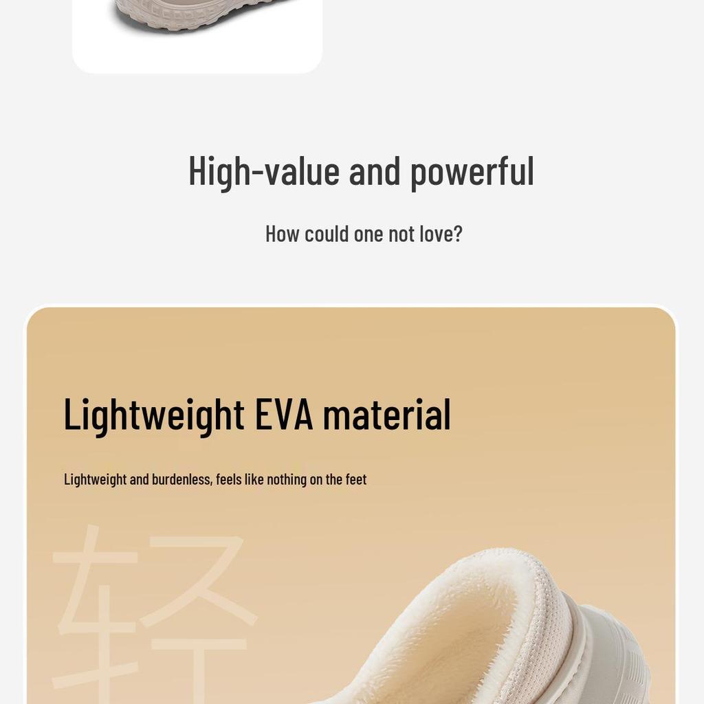 Lidani Non-Slip Waterproof Cotton Slippers for Nurses and Doctors - Unisex Winter Indoor Shoes