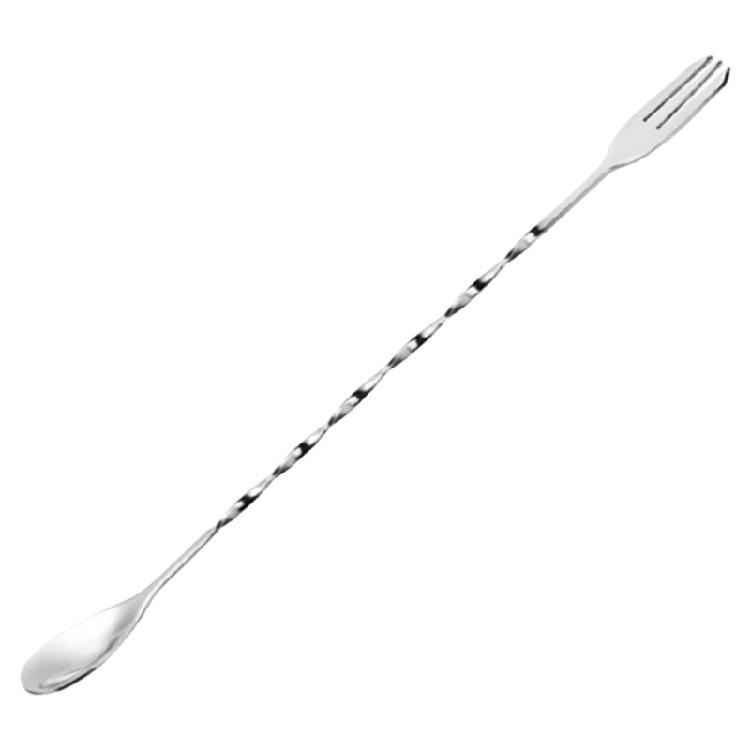 Durable 304 Stainless Steel Cocktails Spoon Double Ended Mixing Tool Polished Finish For Professional And Home Bartending