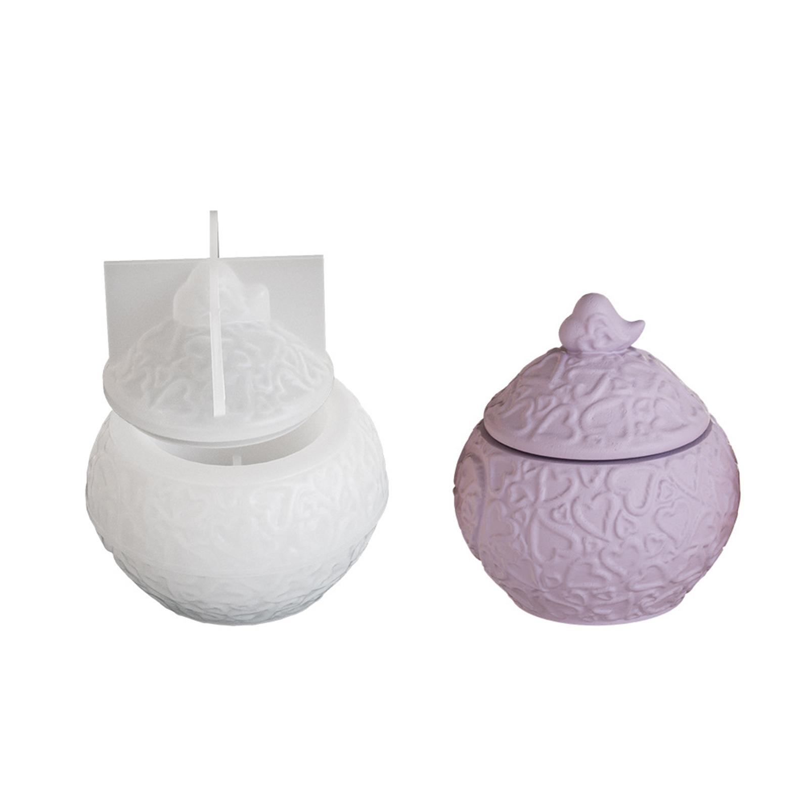 

Многофункциональные формы для банок, формы для поделок с крышкой, формы для подсвечников с узором в виде сердца, для хранения свечей и креативных вещей