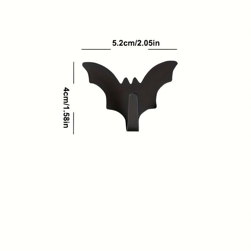 

2pcs Metal Bat Hooks | No-Drill Adhesive Wall Hooks for Bathroom, Kitchen, and Coat Room | Ideal for Halloween, Universal, Fall, Winter Decorations 2pcs чорний