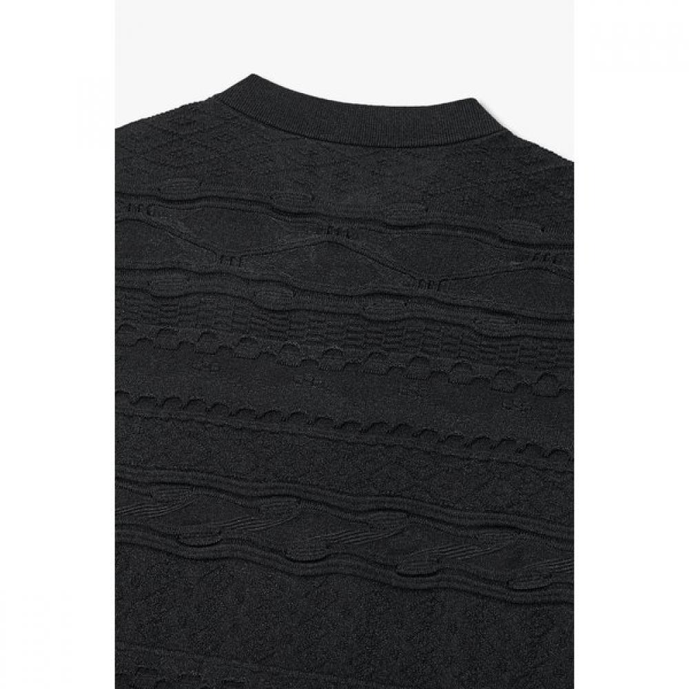 Emporio Armani Men S Henry Neck Mix Stitch Knit Pullover A516128031