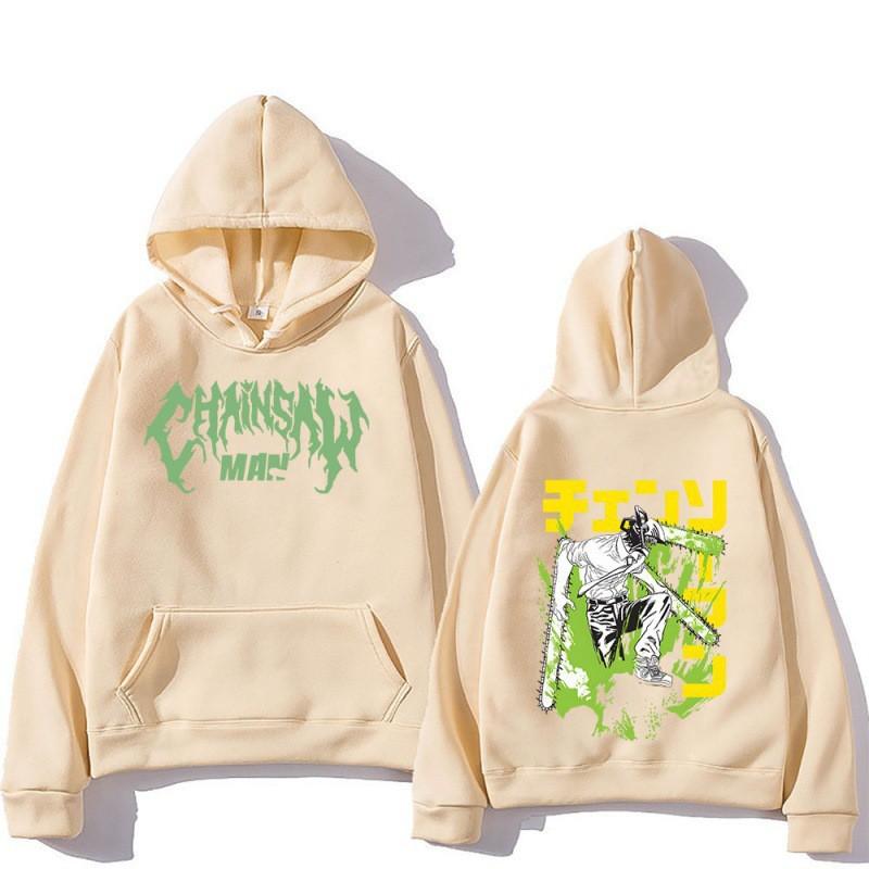 Denji Chainsaw Man Anime Hoodie Unisex Oversized Fleece Lined Pullover Sweatshirt Teens Winter Casual Wear