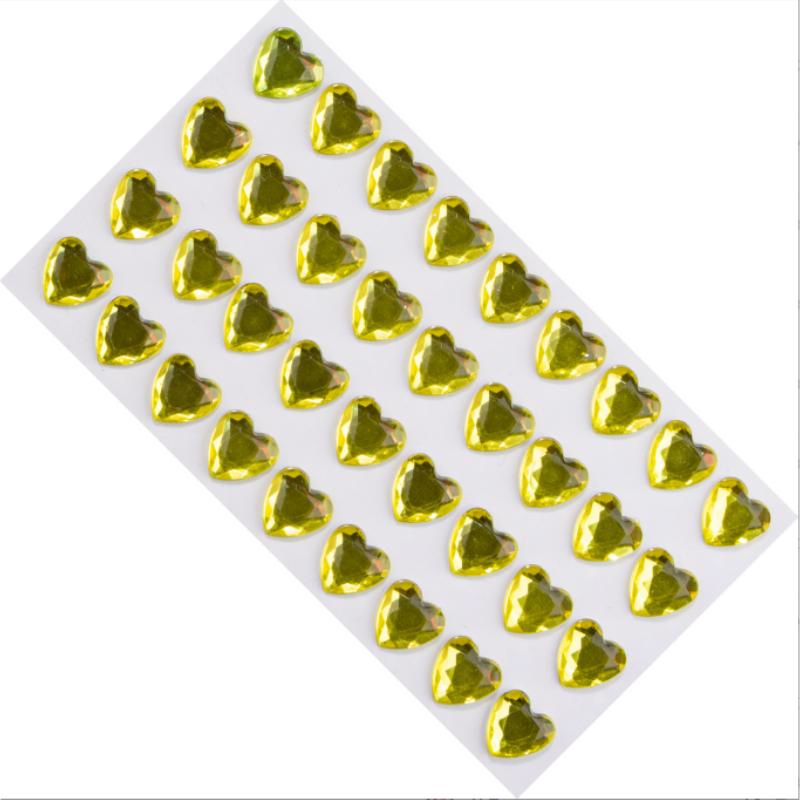 12MM36 Acrylic Love Drill Stick Korean Girl Heart the Same Model Mobile Phone Case Ledger Sticker