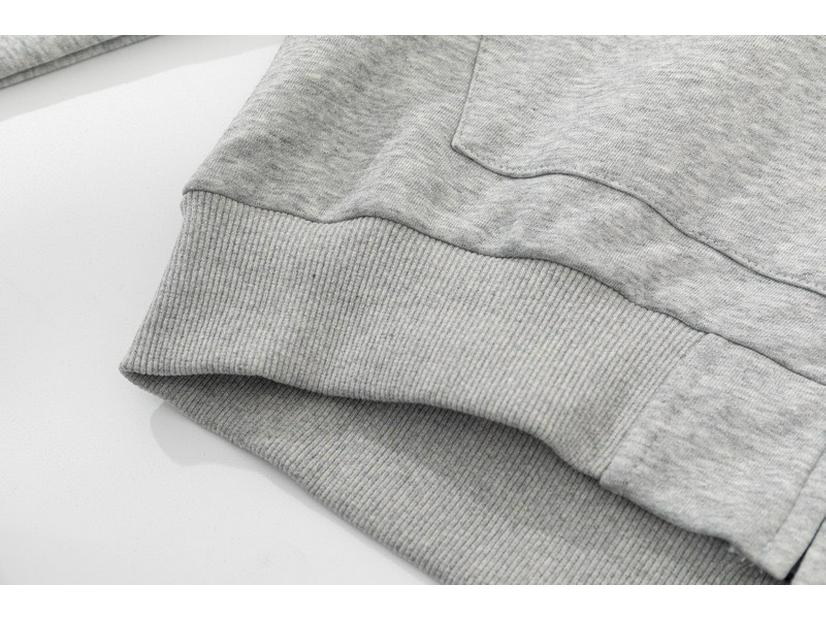 CrossSTONE Unisex Klassischer Cardigan Hoodie mit Reißverschluss