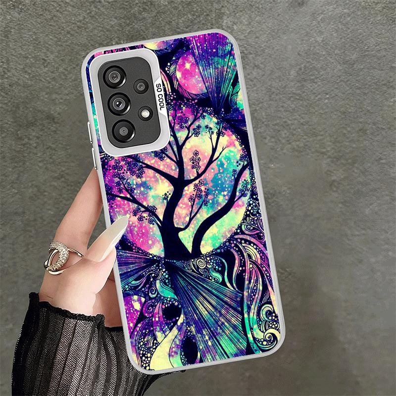 Mandala Sunflower Dreamy Style Shockproof Phone Case for Samsung A17 A16 A15 A14 A37 A57 A36 A56 A26 A35 A55 A25 A34 A54 A24 A13