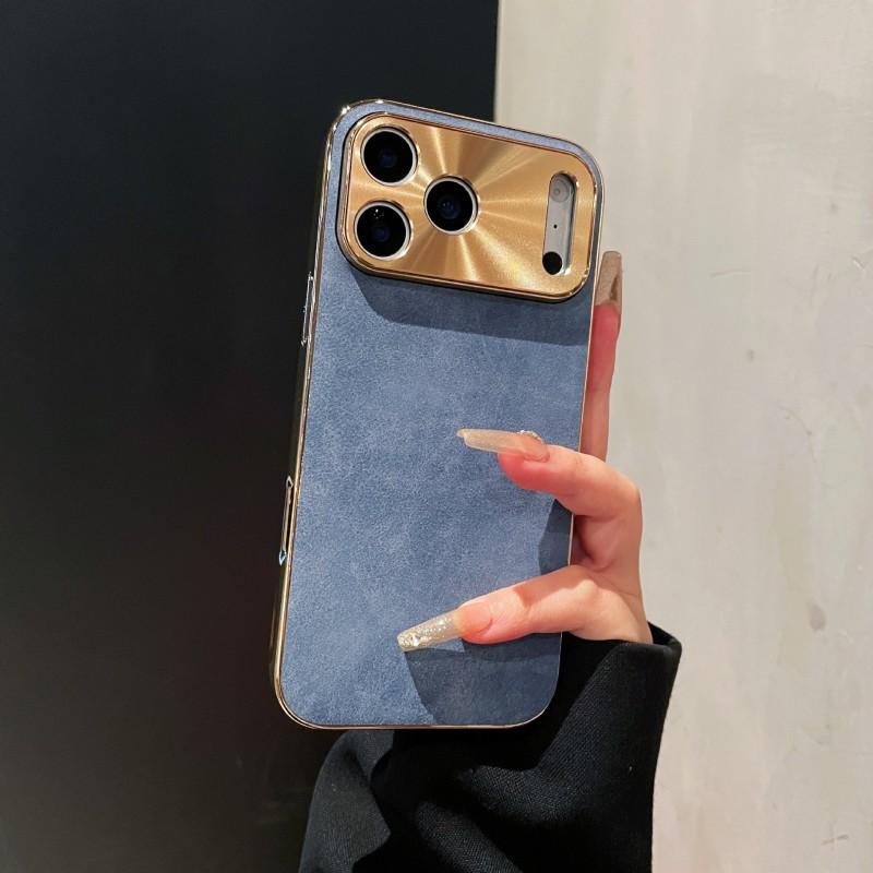 

Suitable IPhone 17PM Electroplated Sheepskin Phone Case Apple 16PM Simple Solid Color 15 ProMax Protective iPhone 17 Air