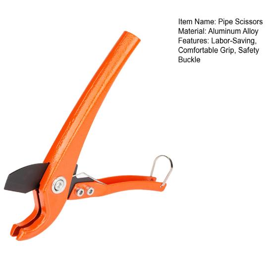Forbici per tubi Manico in PVC Affilato regolabile Risparmio di manodopera Chiusura automatica Cricchetto Tagliatubi multifunzionale in lega di alluminio Idraulico